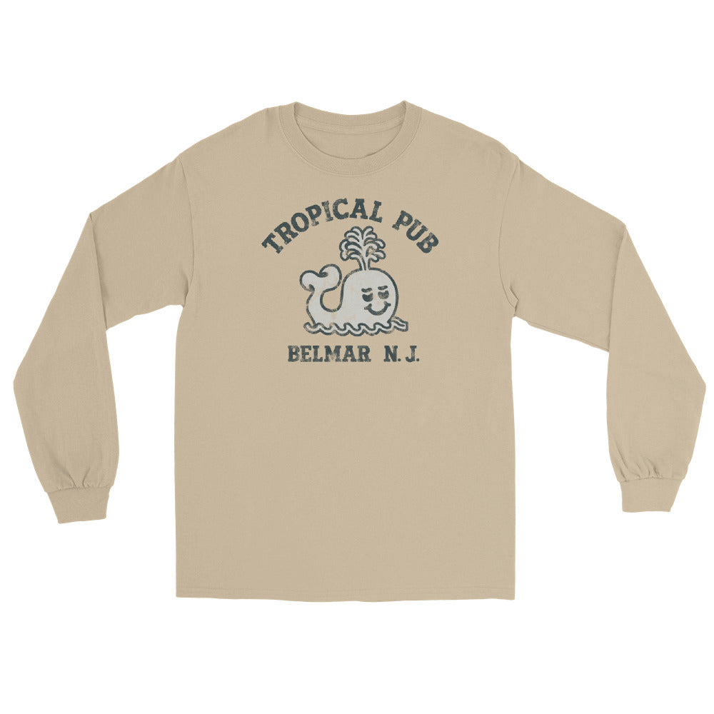 Tropical Pub Belmar NJ vintage long sleeve shirt, Sand, front