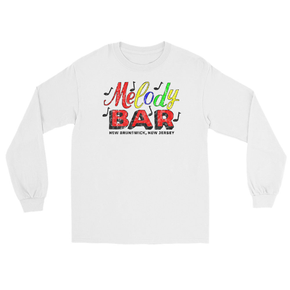 Melody Bar New Brunswick NJ vintage long sleeve shirt, White, front