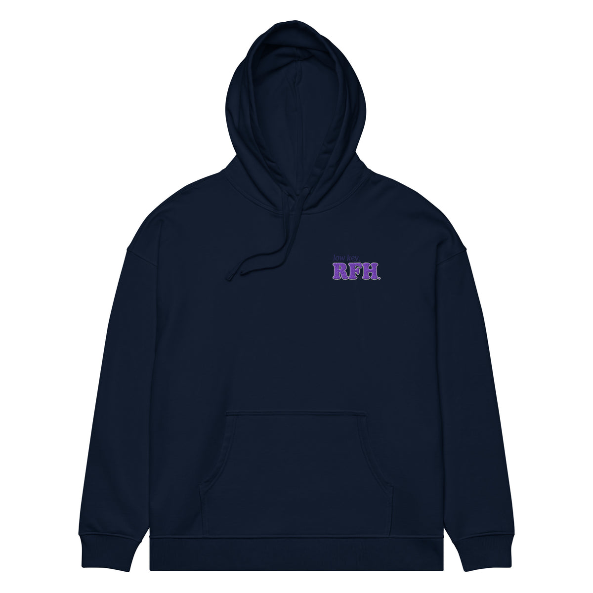 low key, RFH - Unisex organic relaxed hoodie French Navy