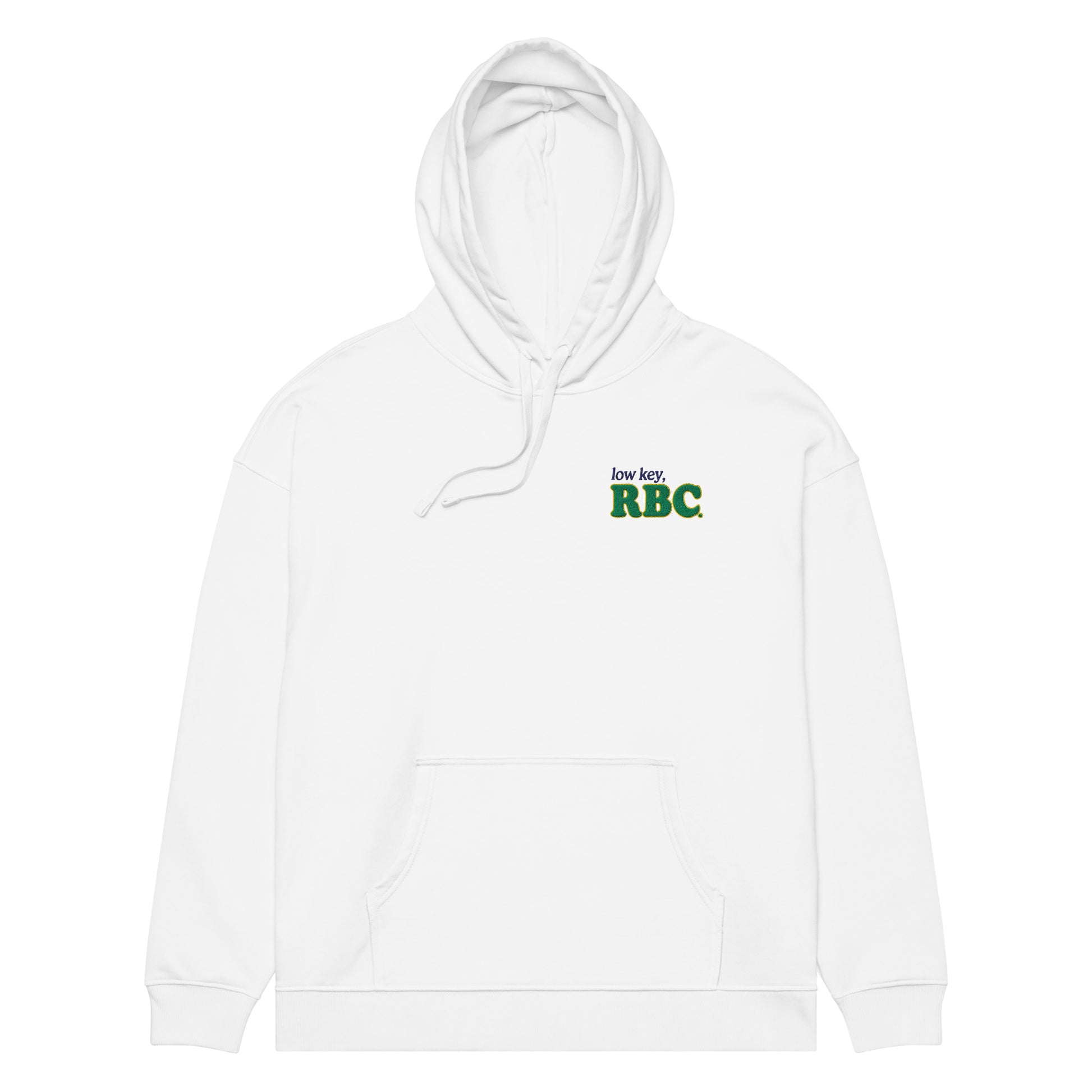 low key, RBC - Unisex organic relaxed hoodie White