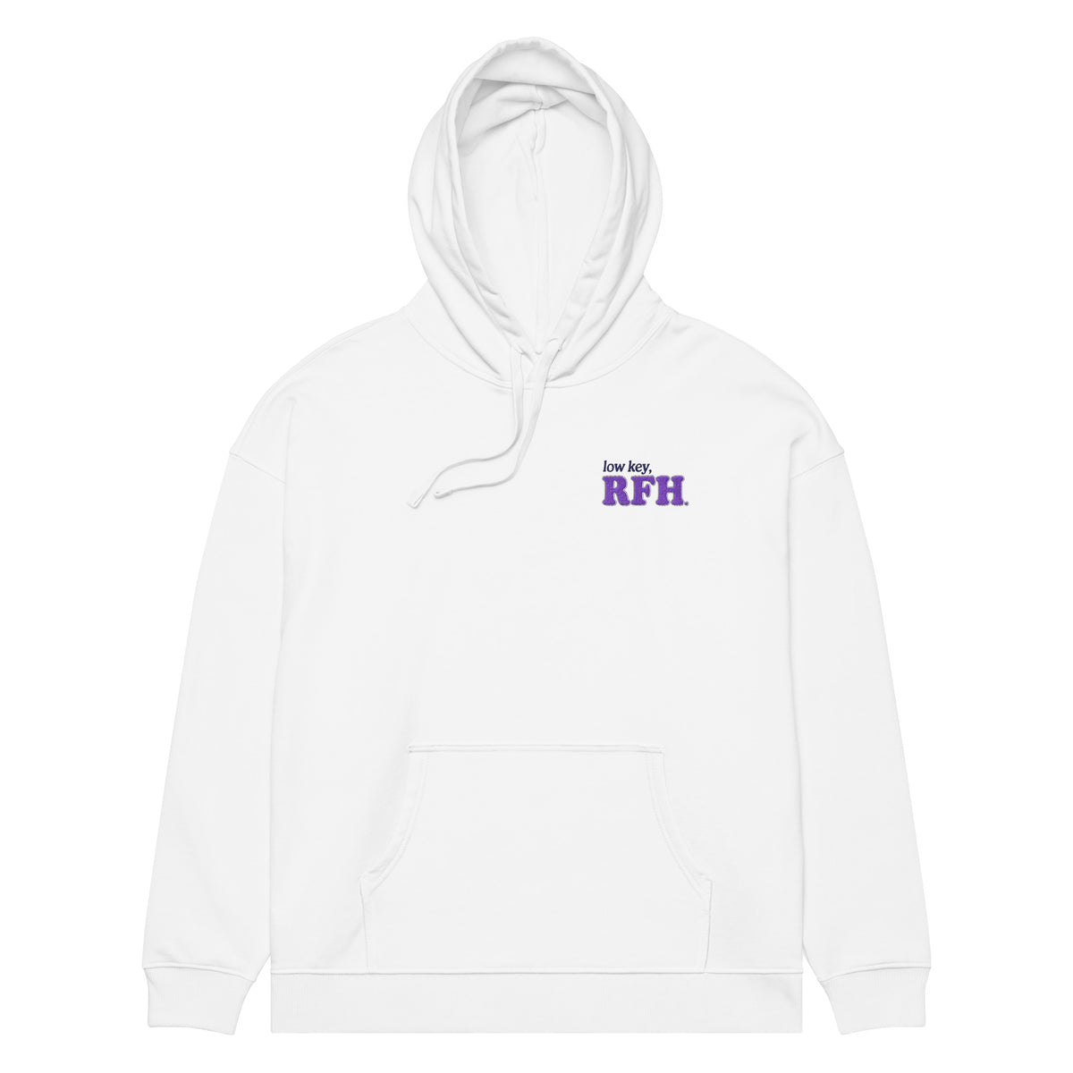 low key, RFH - Unisex organic relaxed hoodie White