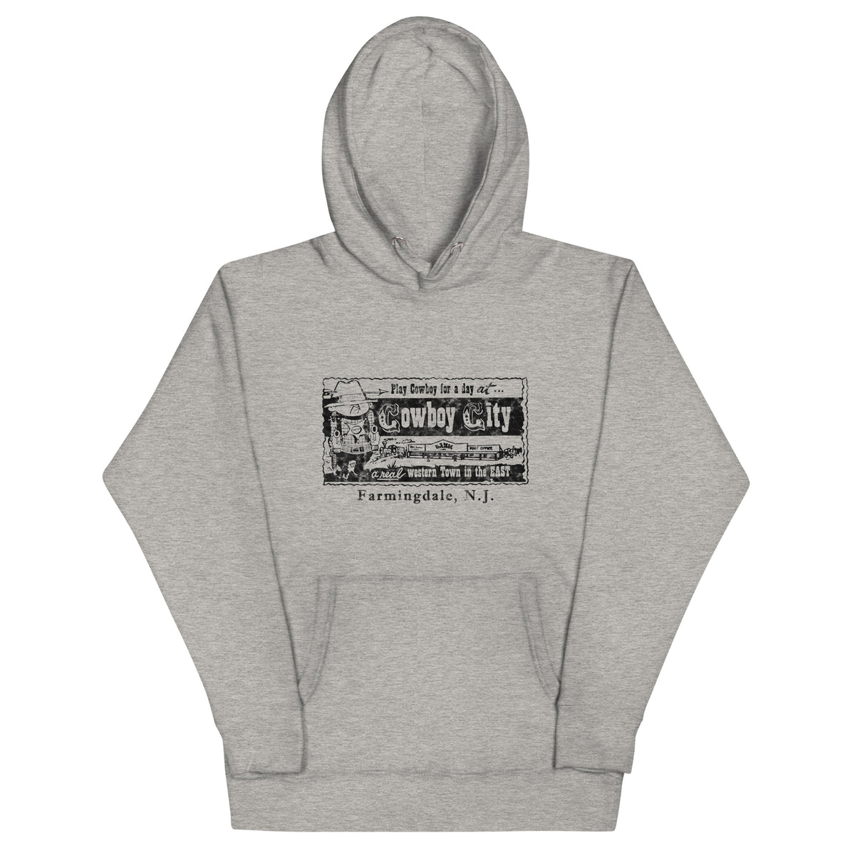 Cowboy City - FARMINGDALE - Unisex Hoodie Carbon Grey