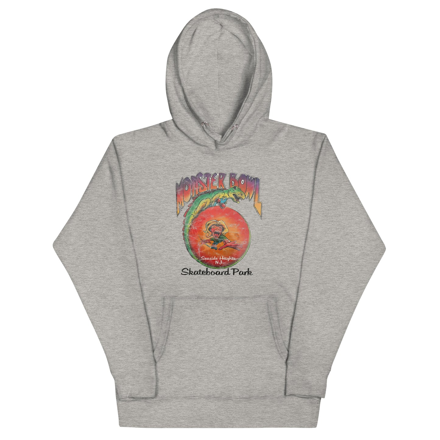 Monster Bowl Skateboard Park - SEASIDE HEIGHTS - Unisex Hoodie Carbon Grey