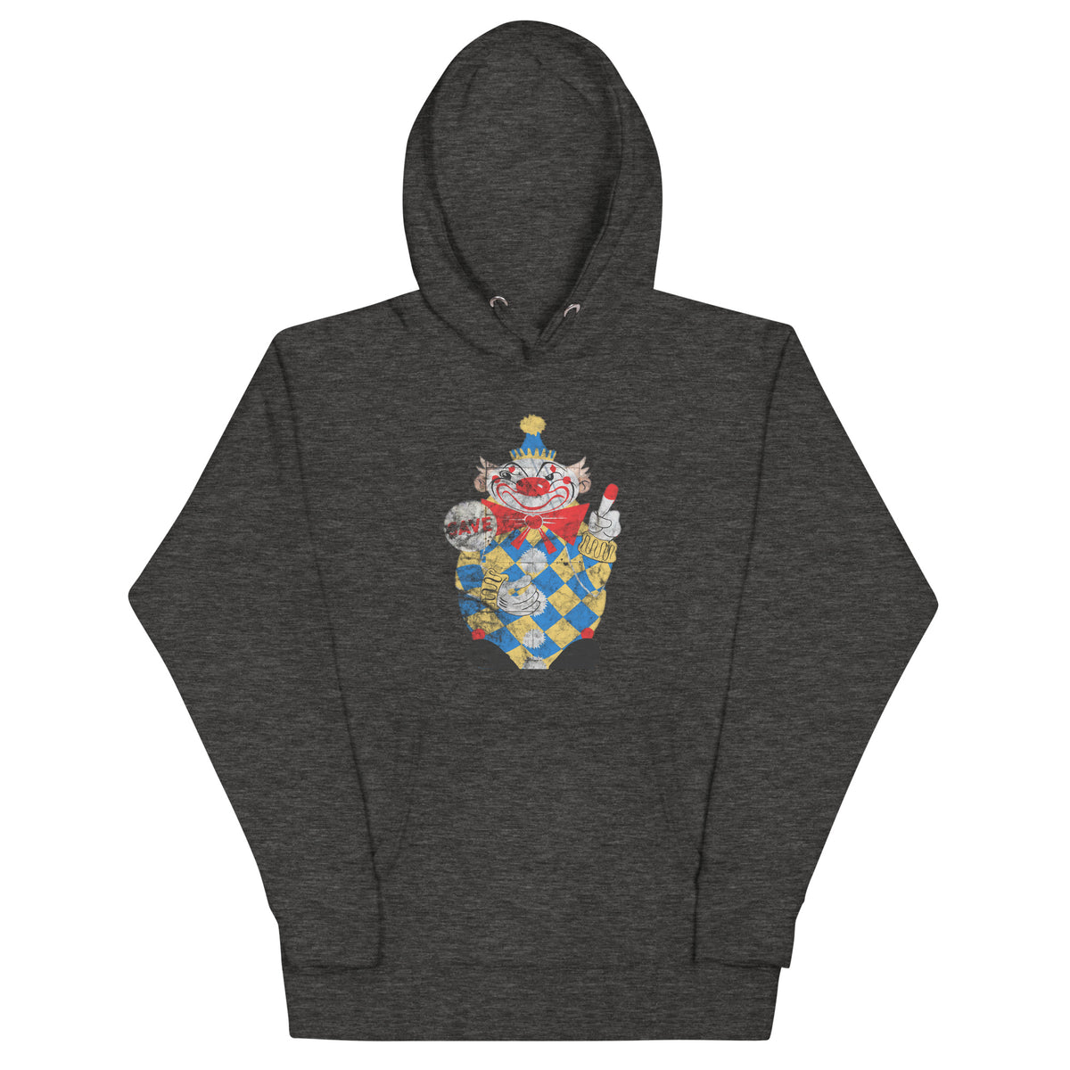 Calico The Evil Clown / Food Circus - MIDDLETOWN - Unisex Hoodie Charcoal Heather