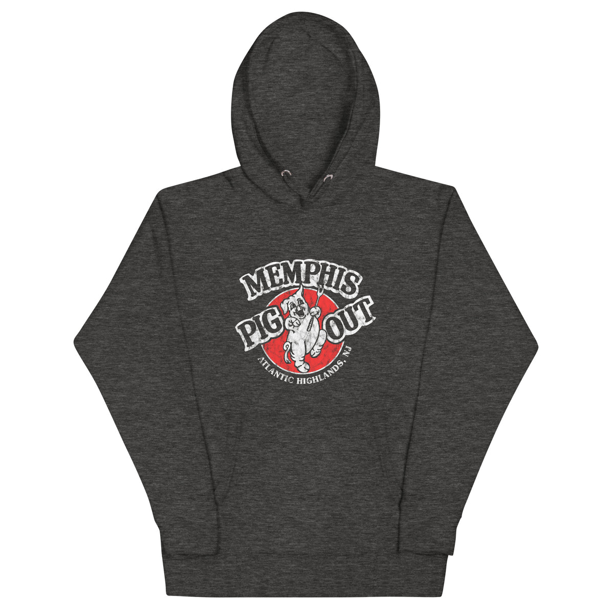 Memphis Pig Out - ATLANTIC HIGHLANDS - Unisex Hoodie Charcoal Heather