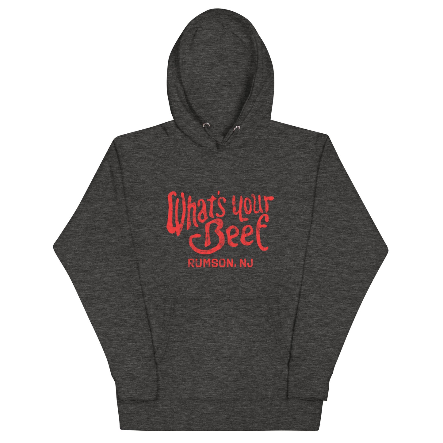 What's Your Beef - RUMSON - Unisex Hoodie Charcoal Heather