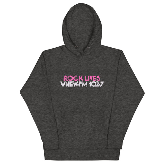 Rock Lives WNEW-FM 102.7 - NEW JERSEY / NEW YORK / CONNECTICUT - Unisex Hoodie Charcoal Heather