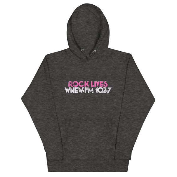 Rock Lives WNEW-FM 102.7 - NEW JERSEY / NEW YORK / CONNECTICUT - Unisex Hoodie Charcoal Heather