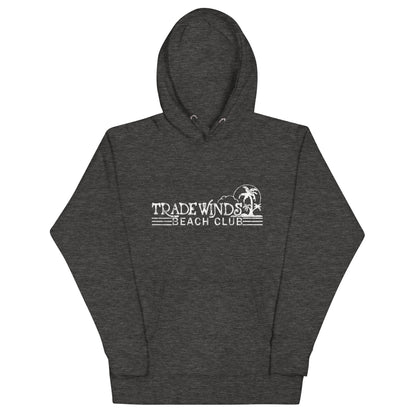 Tradewinds Beach Club - SEA BRIGHT - Unisex Hoodie Charcoal Heather