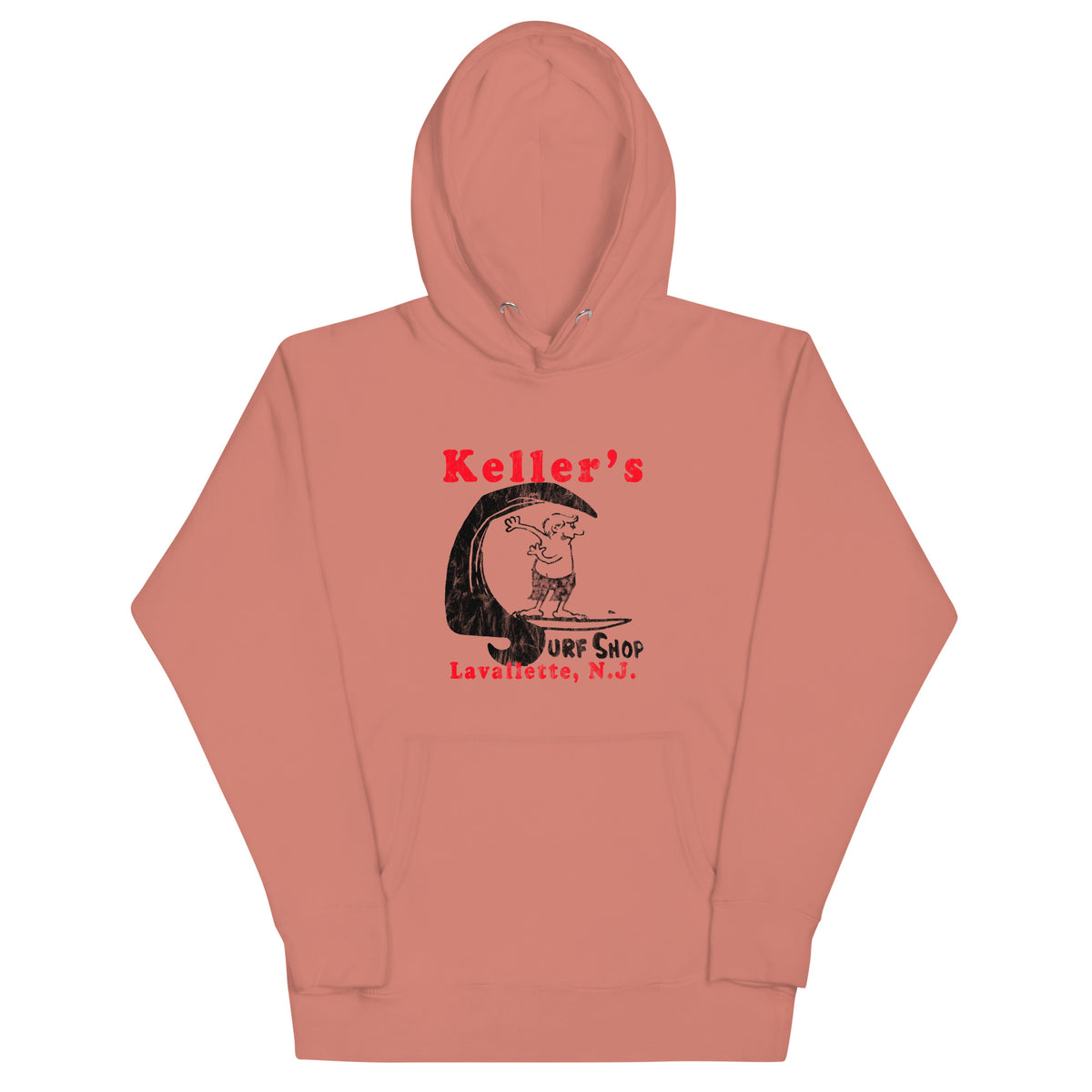 Keller's Surf Shop - LAVALLETTE - Unisex Hoodie Dusty Rose