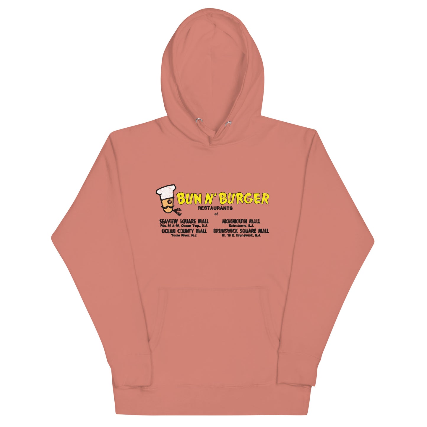 Bun N' Burger - EATONTOWN / OCEAN / TOMS RIVER - Unisex Hoodie Dusty Rose
