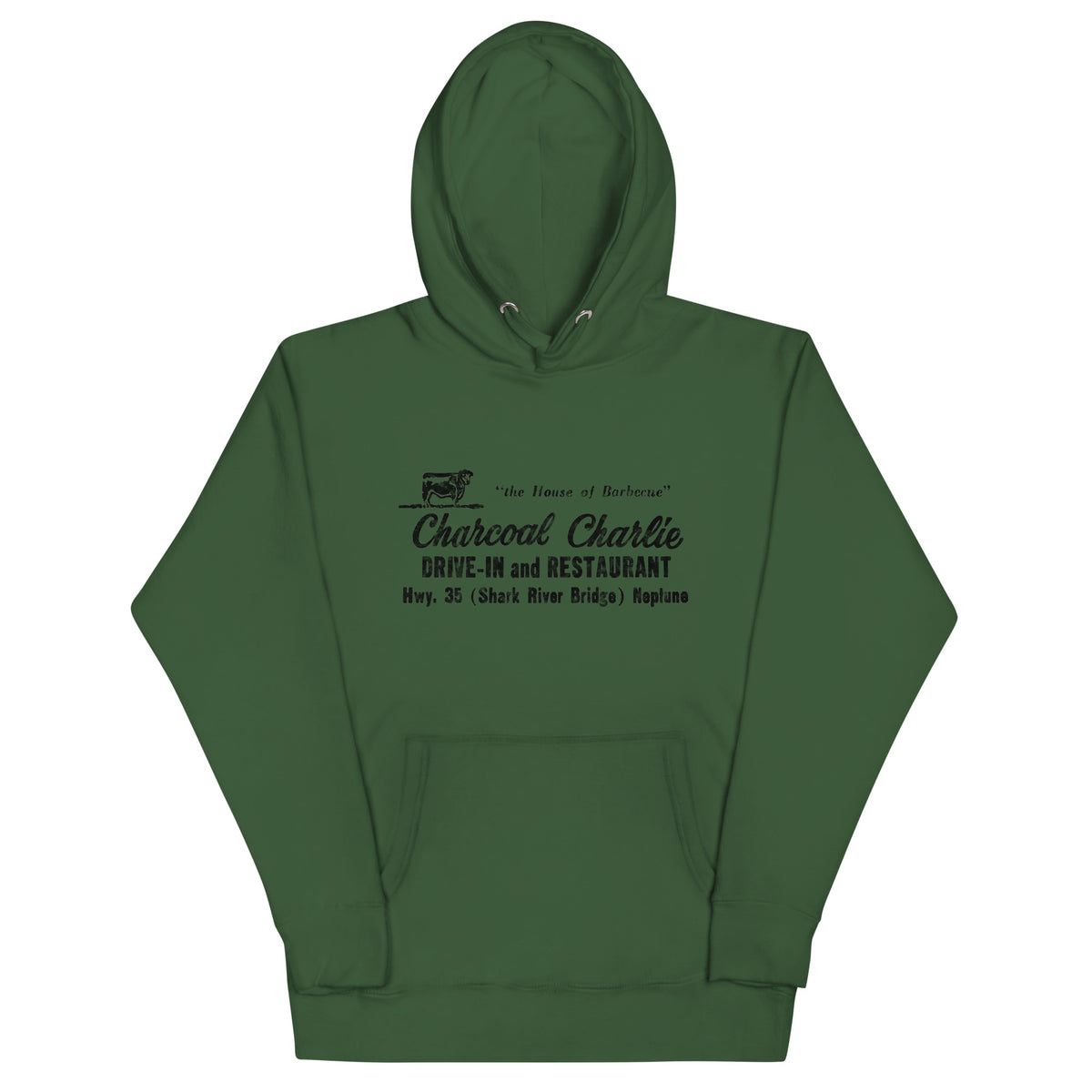 Charcoal Charlie - NEPTUNE - Unisex Hoodie Forest Green