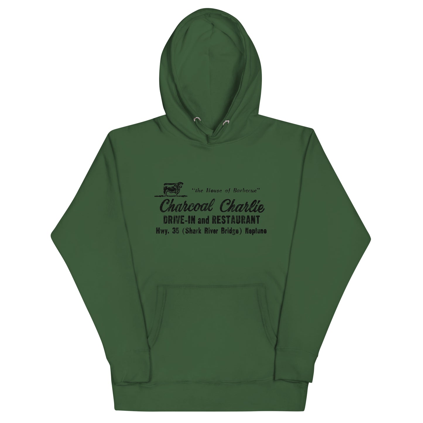 Charcoal Charlie - NEPTUNE - Unisex Hoodie Forest Green