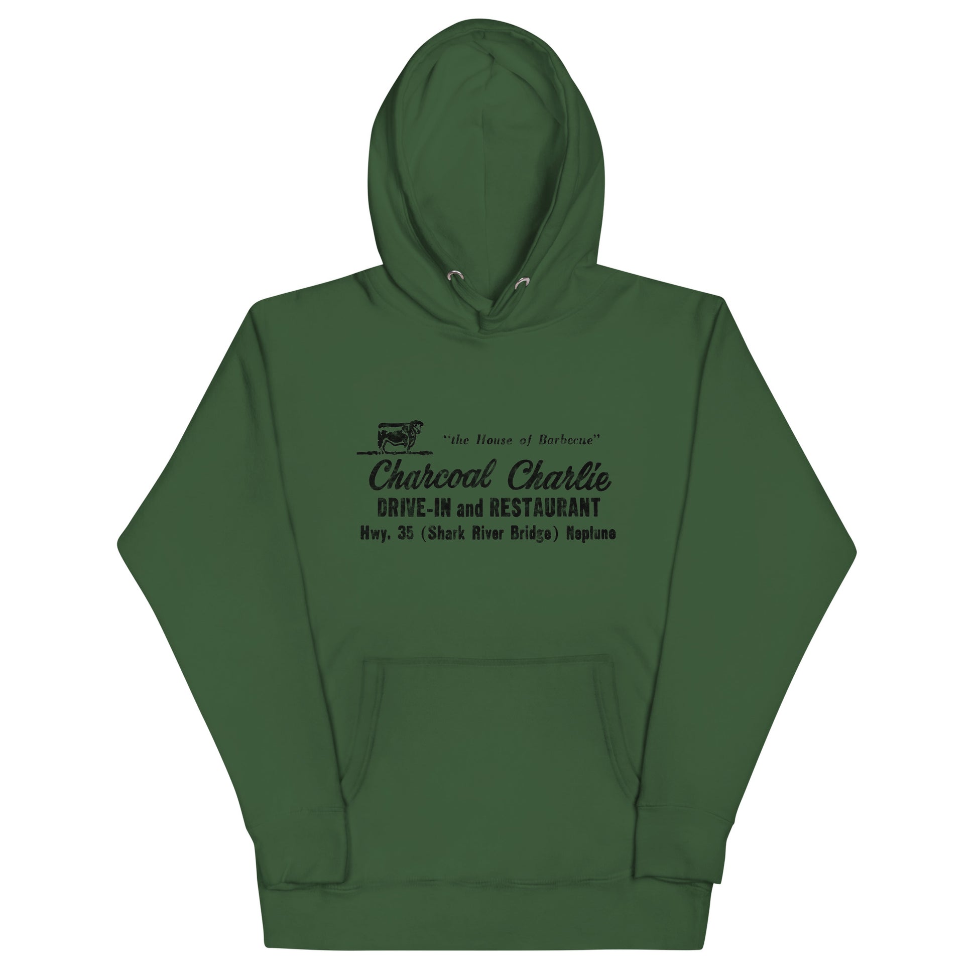 Charcoal Charlie - NEPTUNE - Unisex Hoodie Forest Green