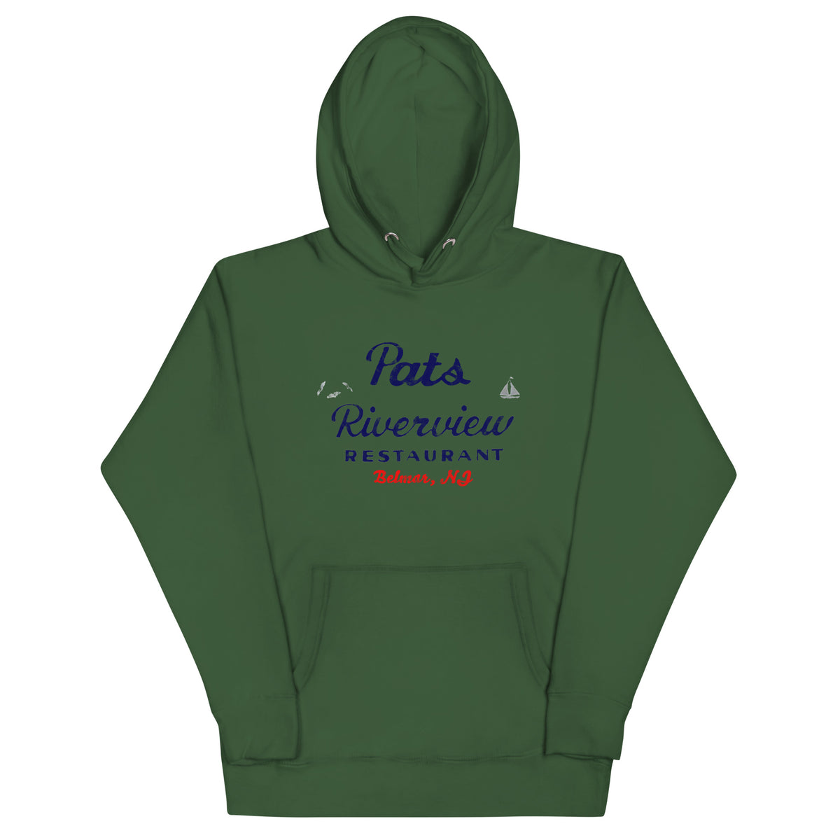 Pat's Riverview Diner- BELMAR - Unisex Hoodie Forest Green