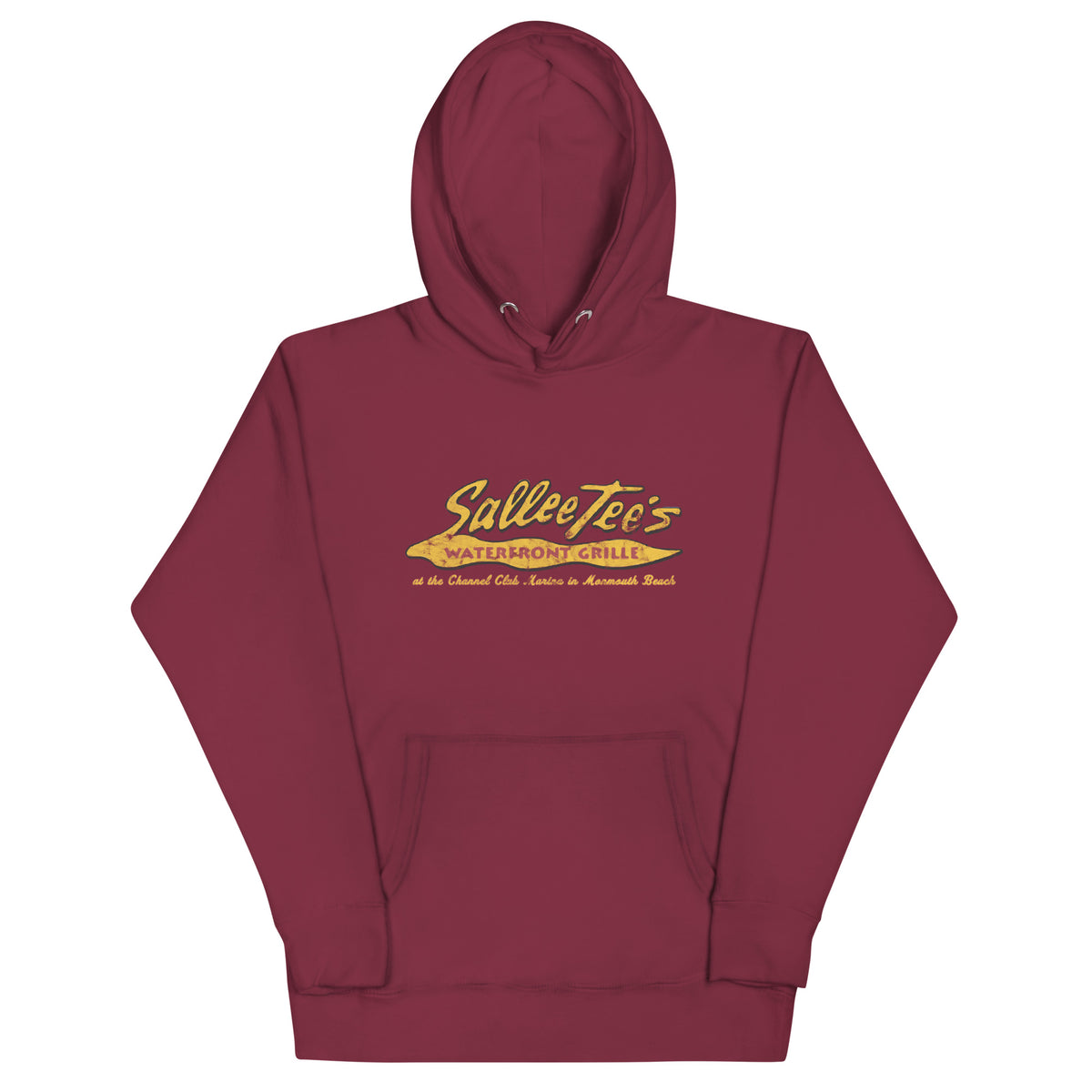Sallee Tee's Waterfront Grill - MONMOUTH BEACH - Unisex Hoodie Maroon