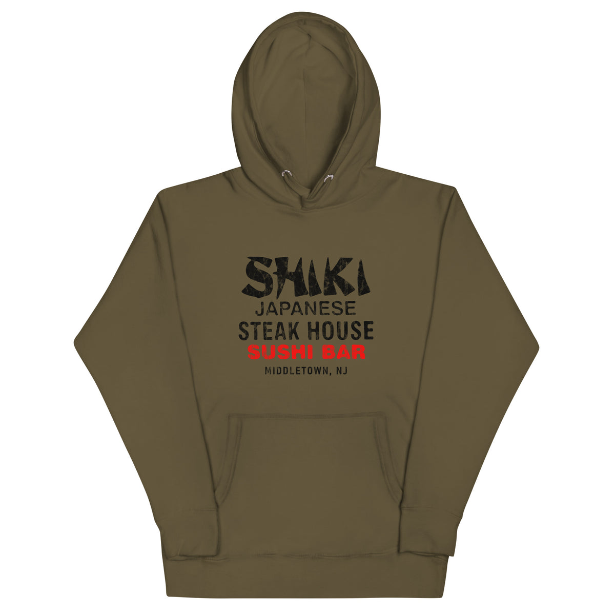 Shiki Japanese Steak House - MIDDLETOWN - Unisex Hoodie Military Green