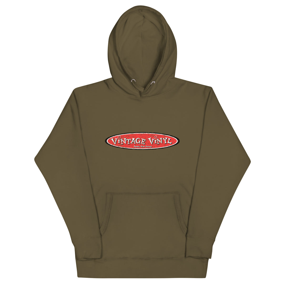 Vintage Vinyl - FORDS - Unisex Hoodie Military Green