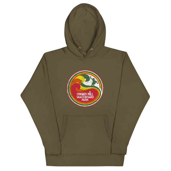 Cherry Hill Skateboard Park - CHERRY HILL - Unisex Hoodie Military Green
