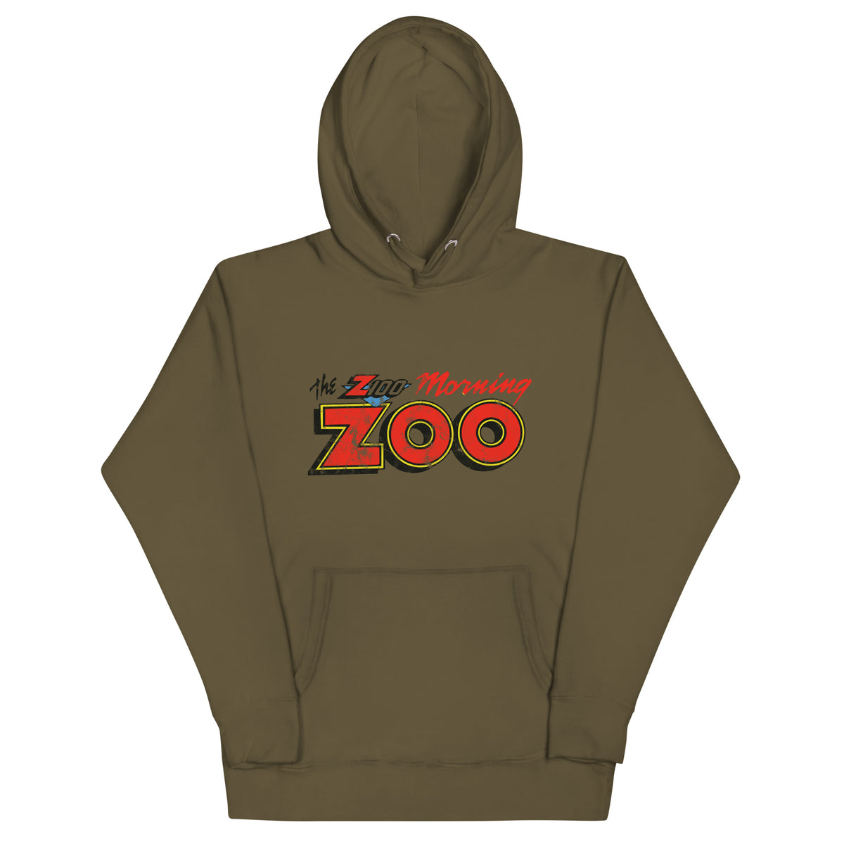 The Z100 Morning Zoo - NEW JERSEY / NEW YORK / CONNECTICUT - Unisex Hoodie Military Green