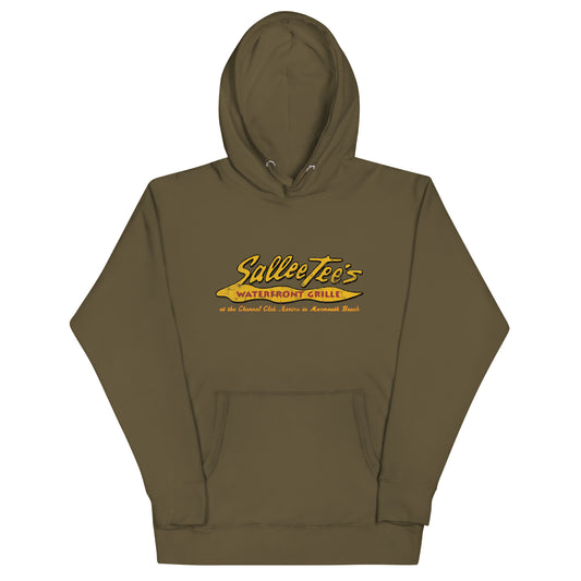 Sallee Tee's Waterfront Grill - MONMOUTH BEACH - Unisex Hoodie Military Green