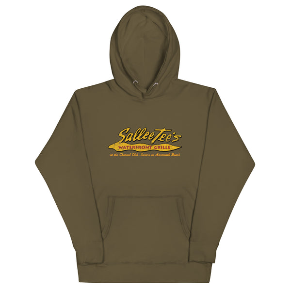 Sallee Tee's Waterfront Grill - MONMOUTH BEACH - Unisex Hoodie Military Green