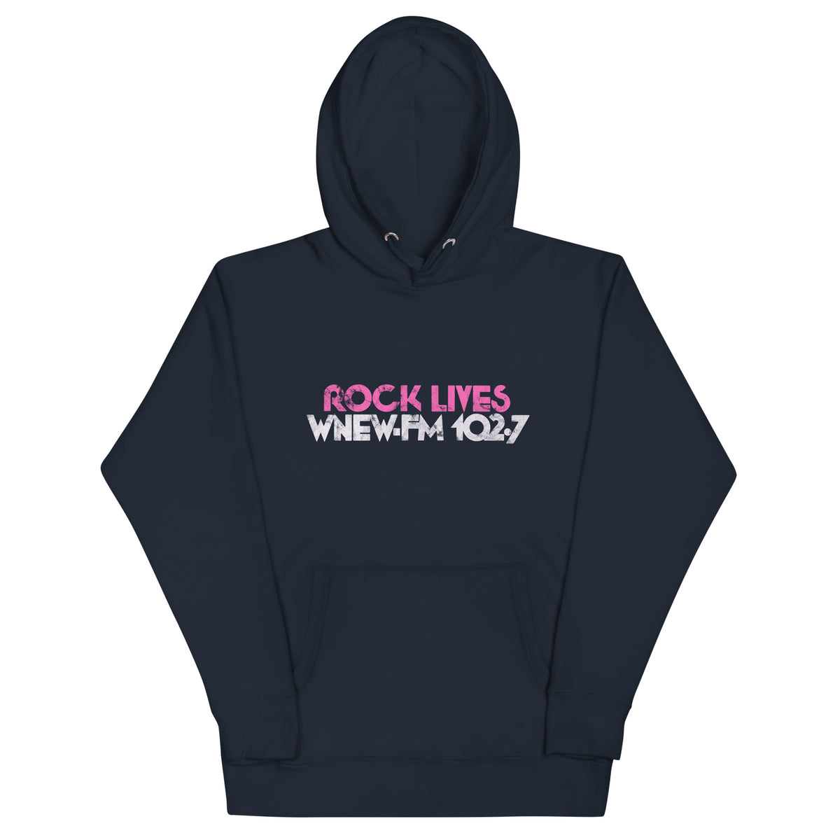 Rock Lives WNEW-FM 102.7 - NEW JERSEY / NEW YORK / CONNECTICUT - Unisex Hoodie Navy Blazer