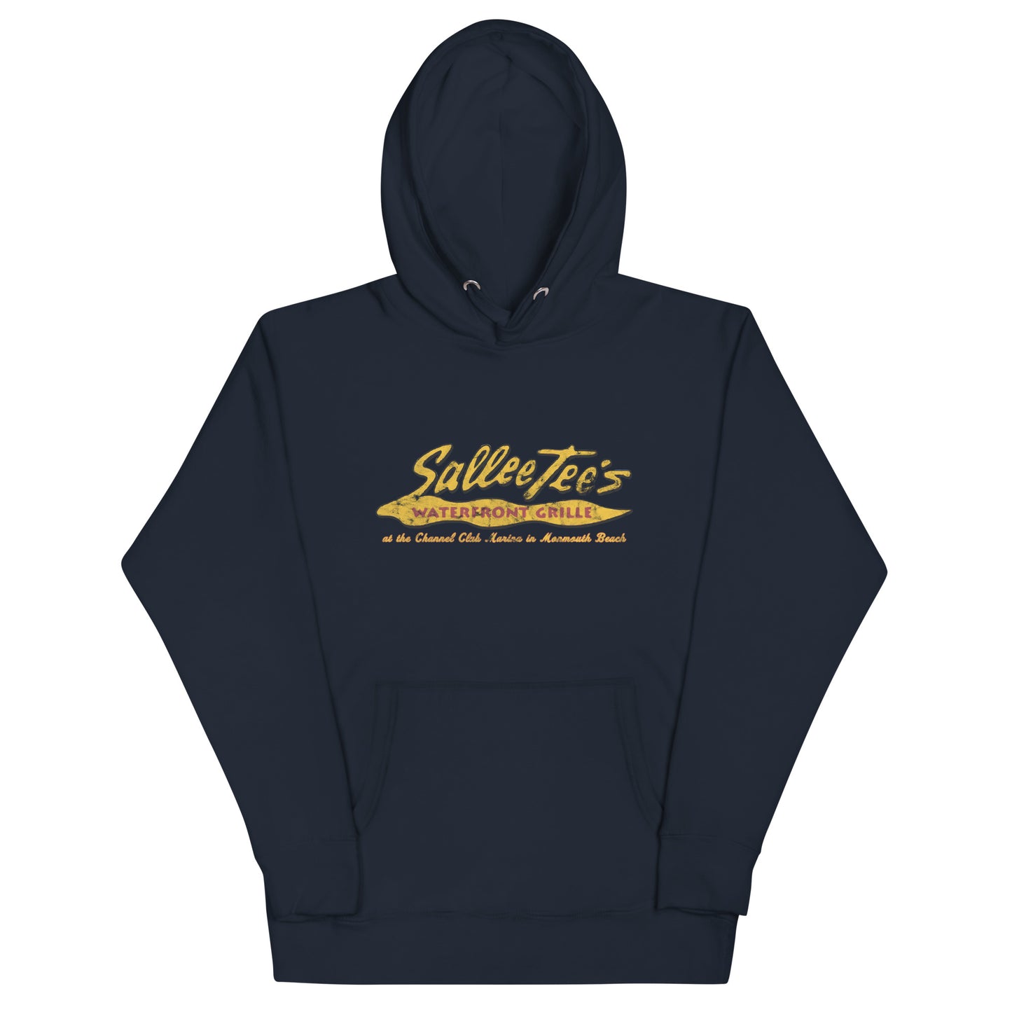 Sallee Tee's Waterfront Grill - MONMOUTH BEACH - Unisex Hoodie Navy Blazer