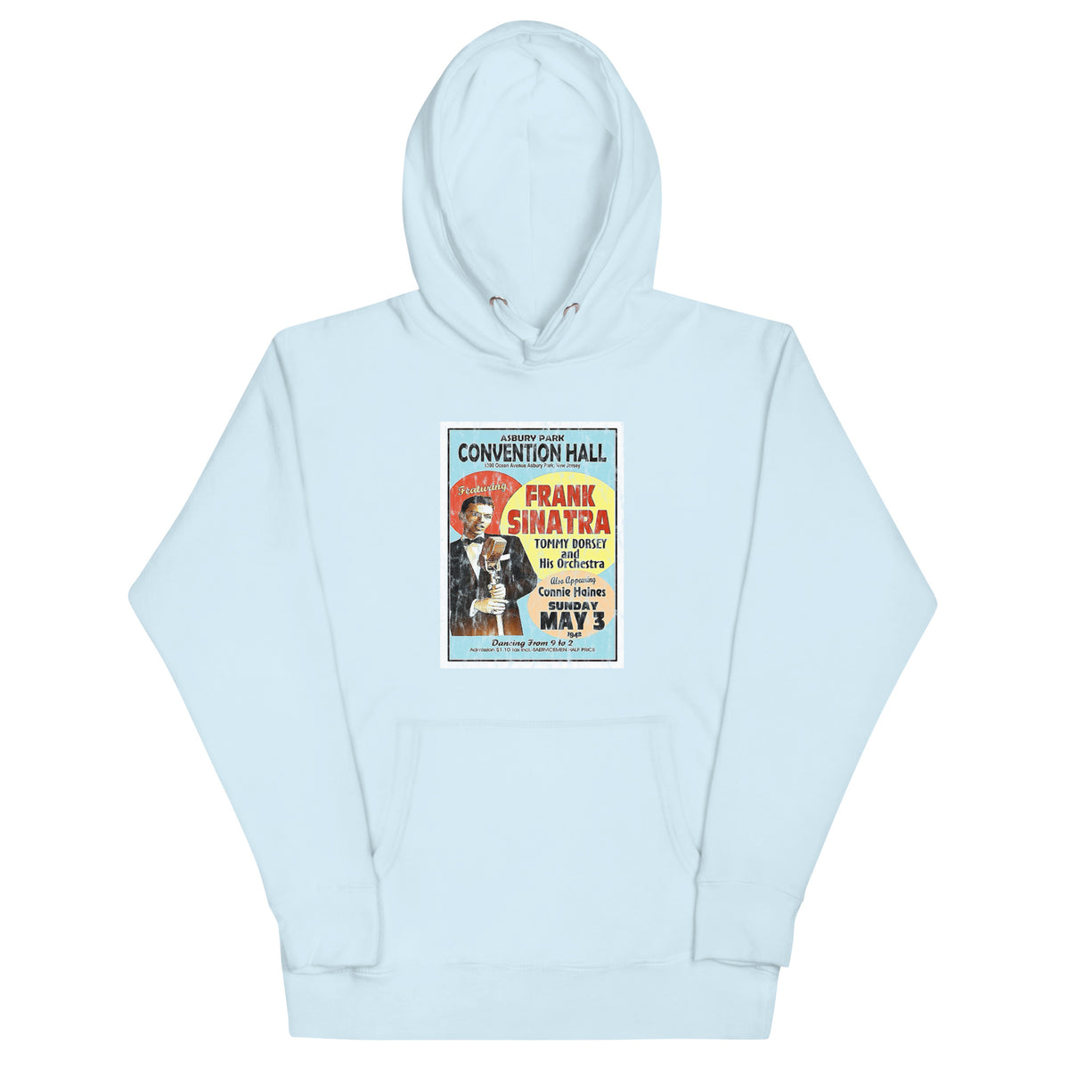 Sinatra at Convention Hall - ASBURY PARK - Unisex Hoodie Sky Blue