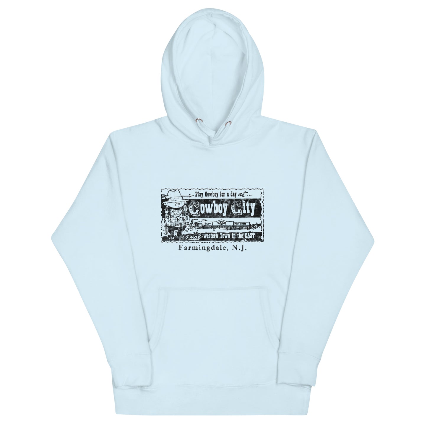 Cowboy City - FARMINGDALE - Unisex Hoodie Sky Blue