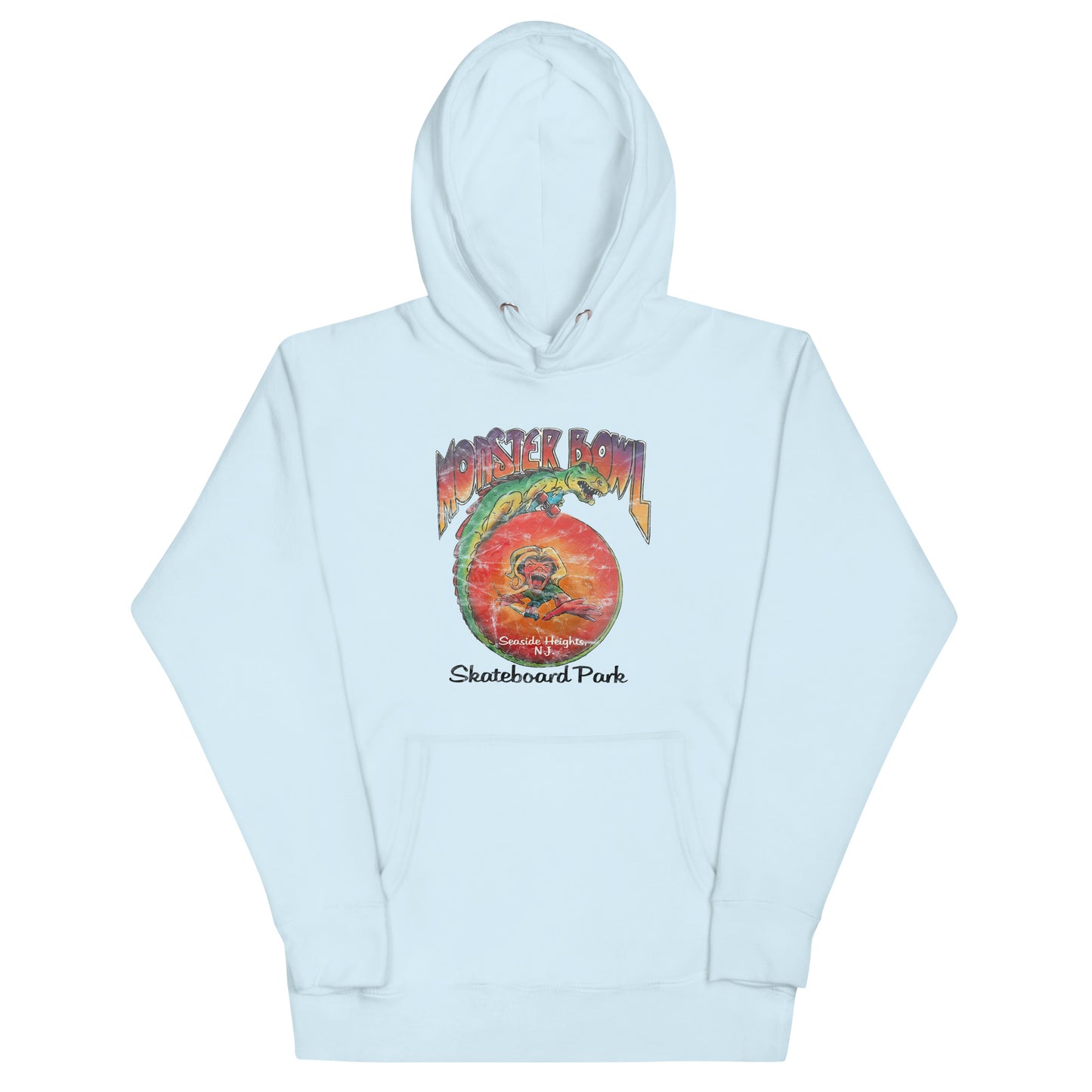 Monster Bowl Skateboard Park - SEASIDE HEIGHTS - Unisex Hoodie Sky Blue