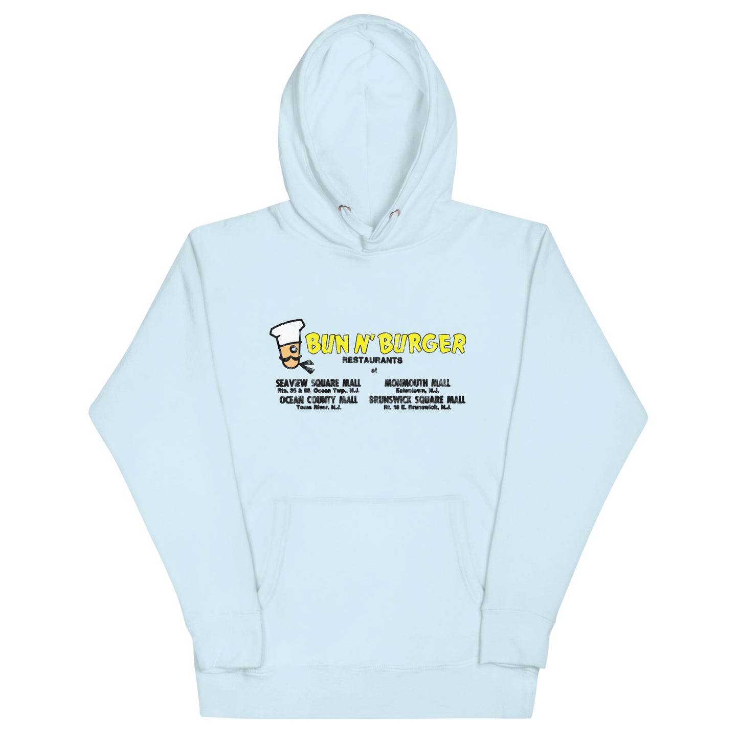 Bun N' Burger - EATONTOWN / OCEAN / TOMS RIVER - Unisex Hoodie Sky Blue