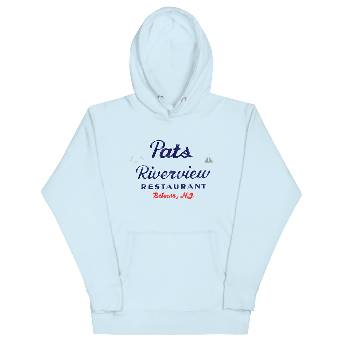 Pat's Riverview Diner- BELMAR - Unisex Hoodie Sky Blue