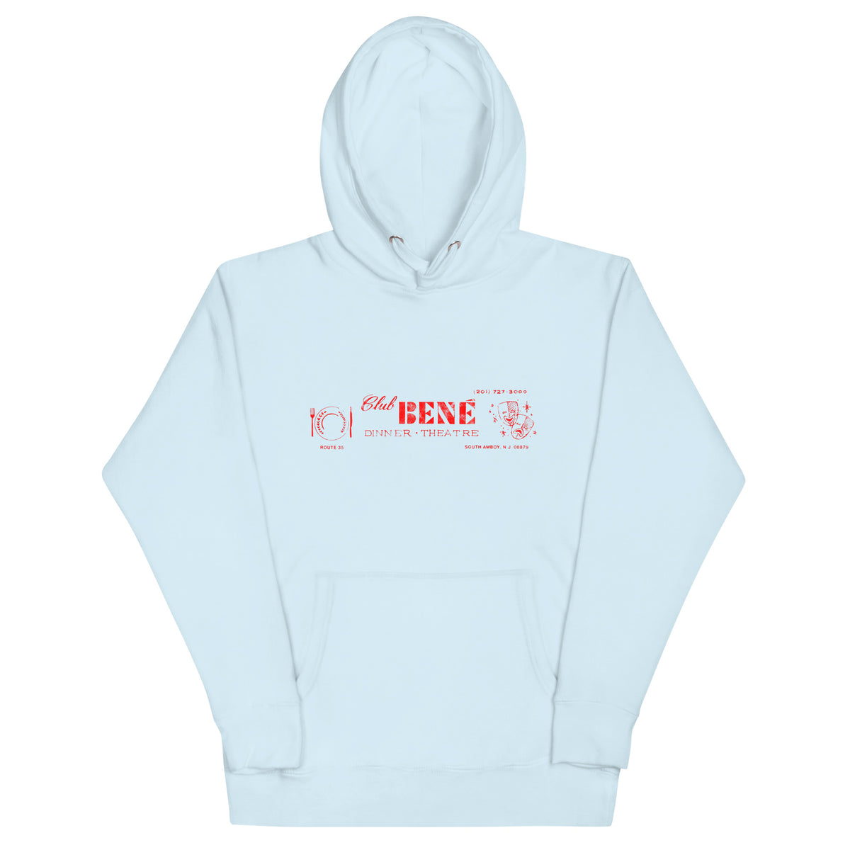 Club Bené - SOUTH AMBOY - Unisex Hoodie Sky Blue