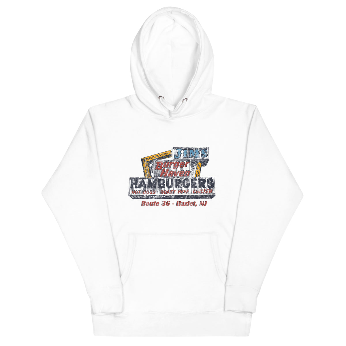 Big Jim's Burger Haven - HAZLET - Unisex Hoodie White