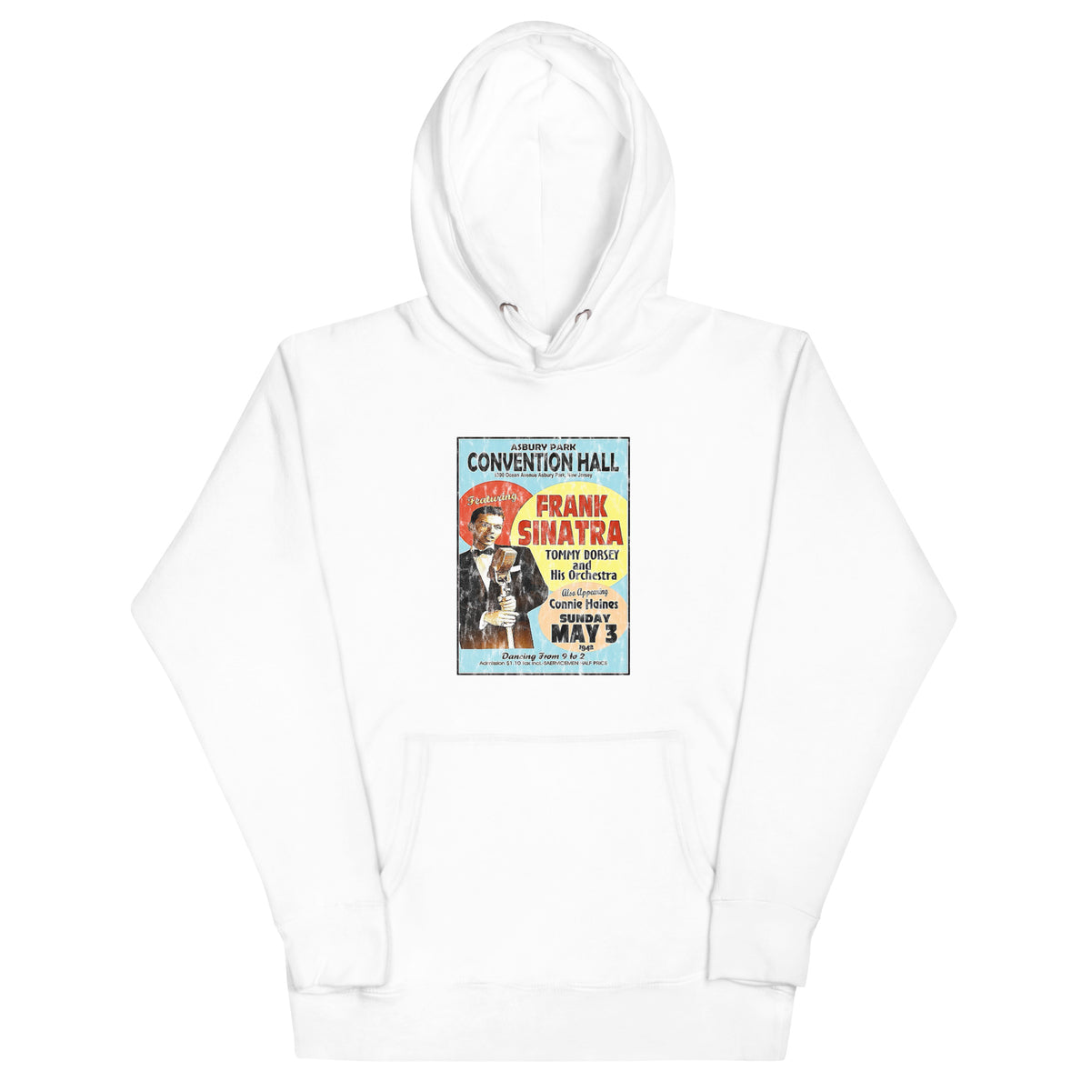 Sinatra at Convention Hall - ASBURY PARK - Unisex Hoodie White