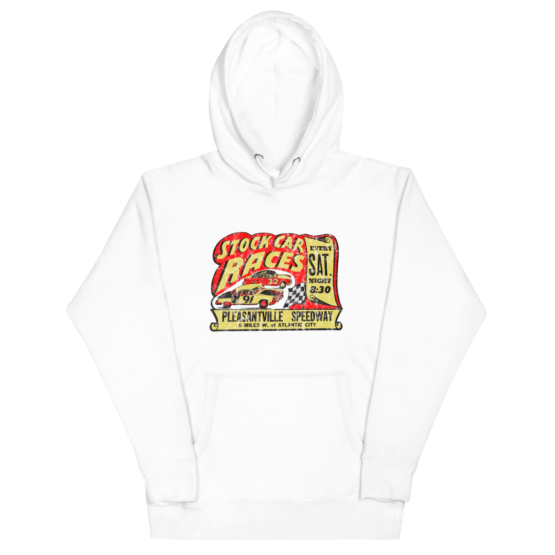 Pleasantville Speedway - PLEASANTVILLE - Unisex Hoodie White