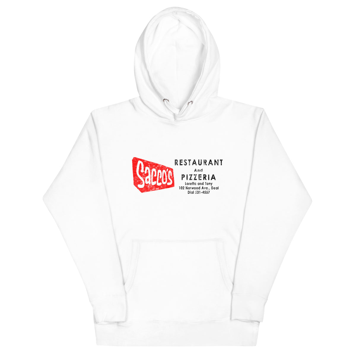 Sacco's Restaurant & Pizzaria - DEAL - Unisex Hoodie White