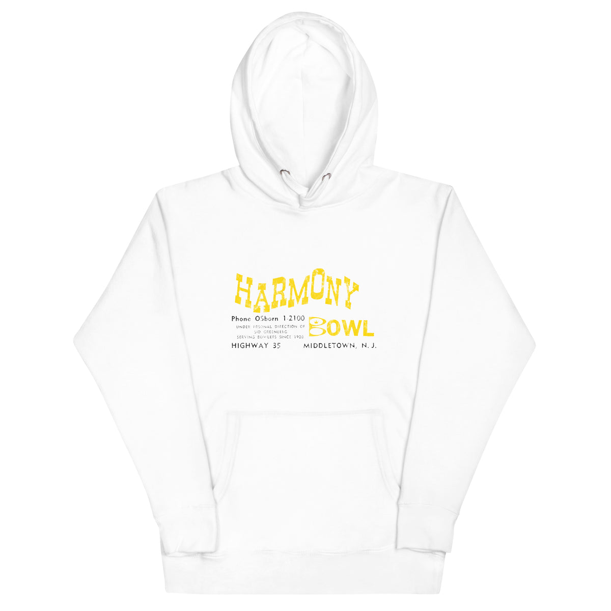 Harmony Bowl - MIDDLETOWN - Unisex Hoodie White
