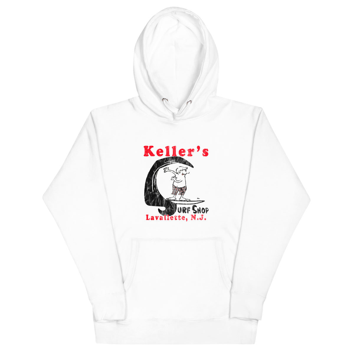 Keller's Surf Shop - LAVALLETTE - Unisex Hoodie White