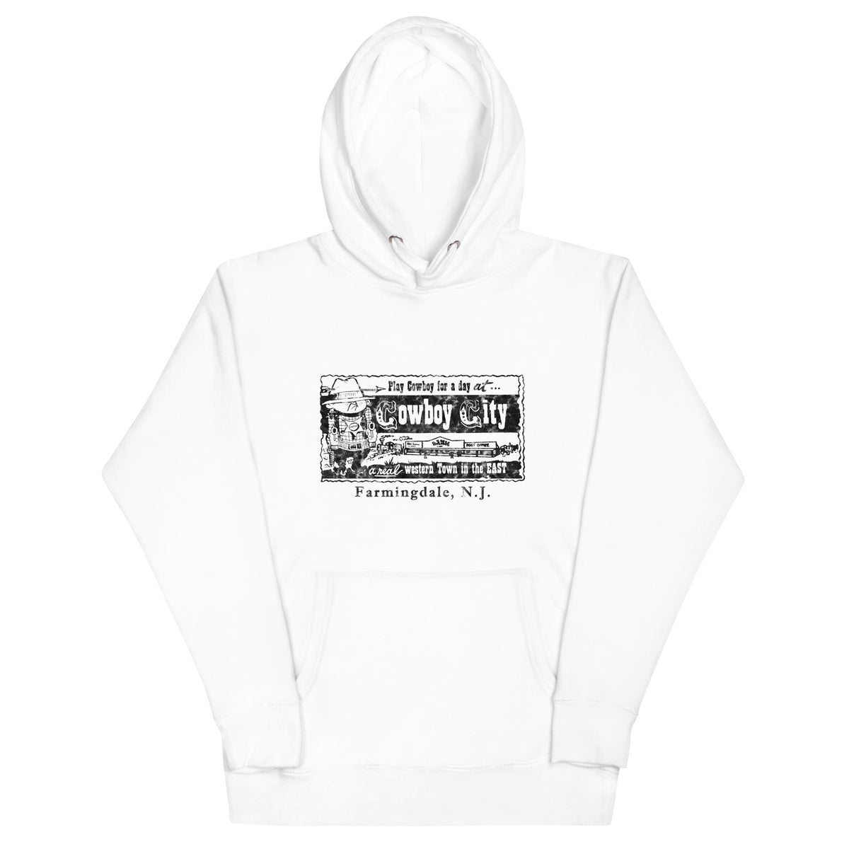 Cowboy City - FARMINGDALE - Unisex Hoodie White