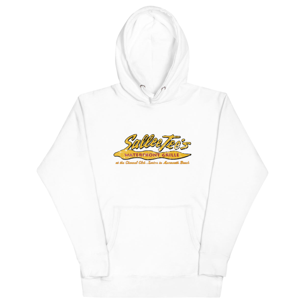Sallee Tee's Waterfront Grill - MONMOUTH BEACH - Unisex Hoodie White