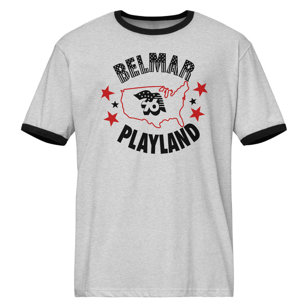 Belmar Playland '76 - BELMAR - Unisex ringer t-shirt