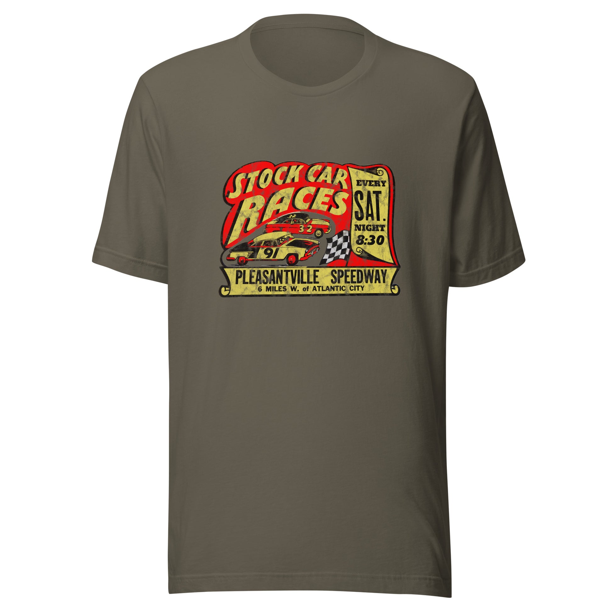 Pleasantville Speedway - PLEASANTVILLE - Unisex t-shirt Army