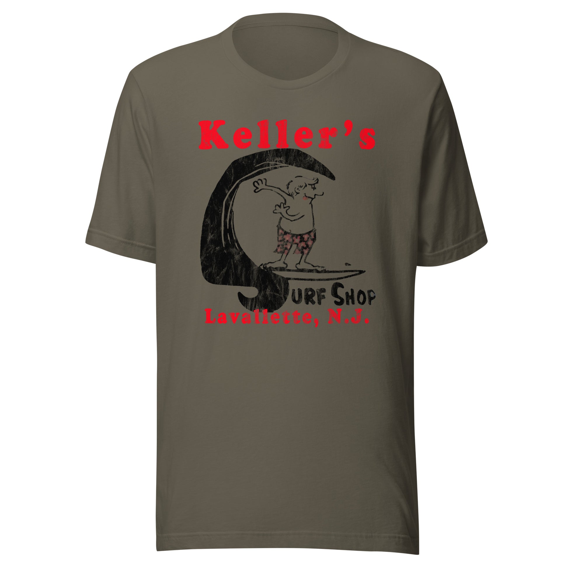 Keller's Surf Shop - LAVALLETTE - Unisex t-shirt Army