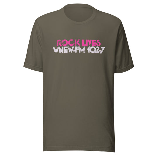 Rock Lives WNEW-FM 102.7 - NEW JERSEY / NEW YORK / CONNECTICUT - Unisex t-shirt Army