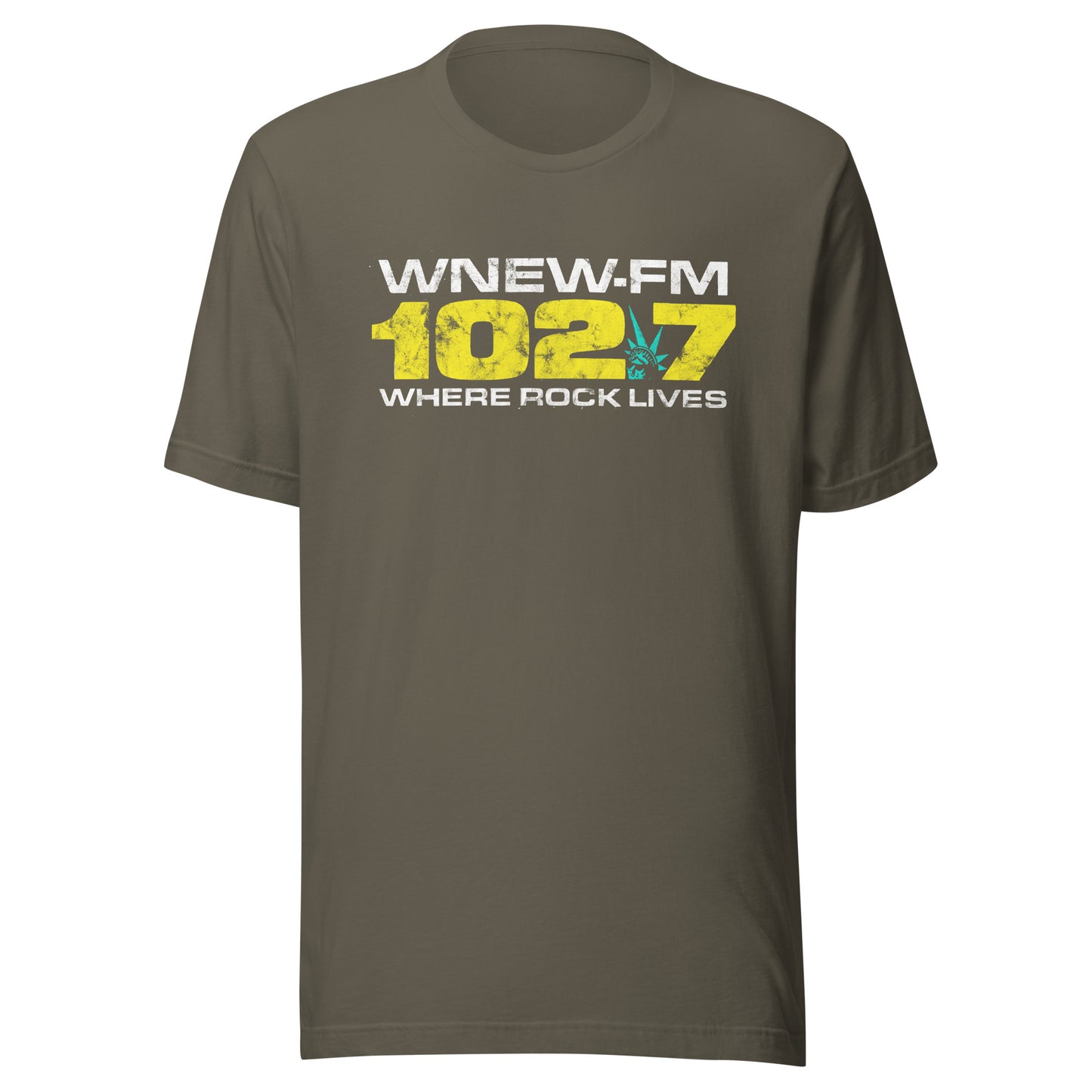 WNEW FM 102.7 Where Rock Lives - NEW YORK / NEW JERSEY / CONNECTICUT - Unisex t-shirt Army