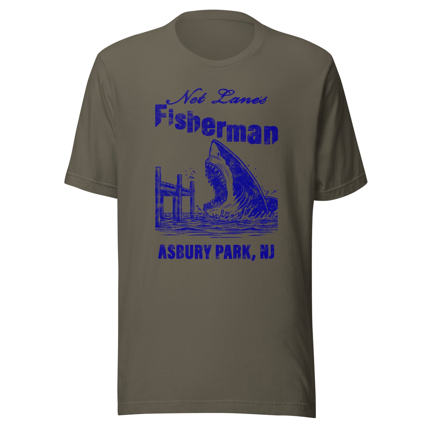 Net Lane's Fisherman - ASBURY PARK - Unisex t-shirt Army
