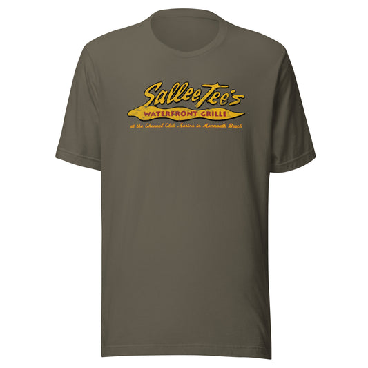 Sallee Tee's Waterfront Grill - MONMOUTH BEACH - Unisex t-shirt Army