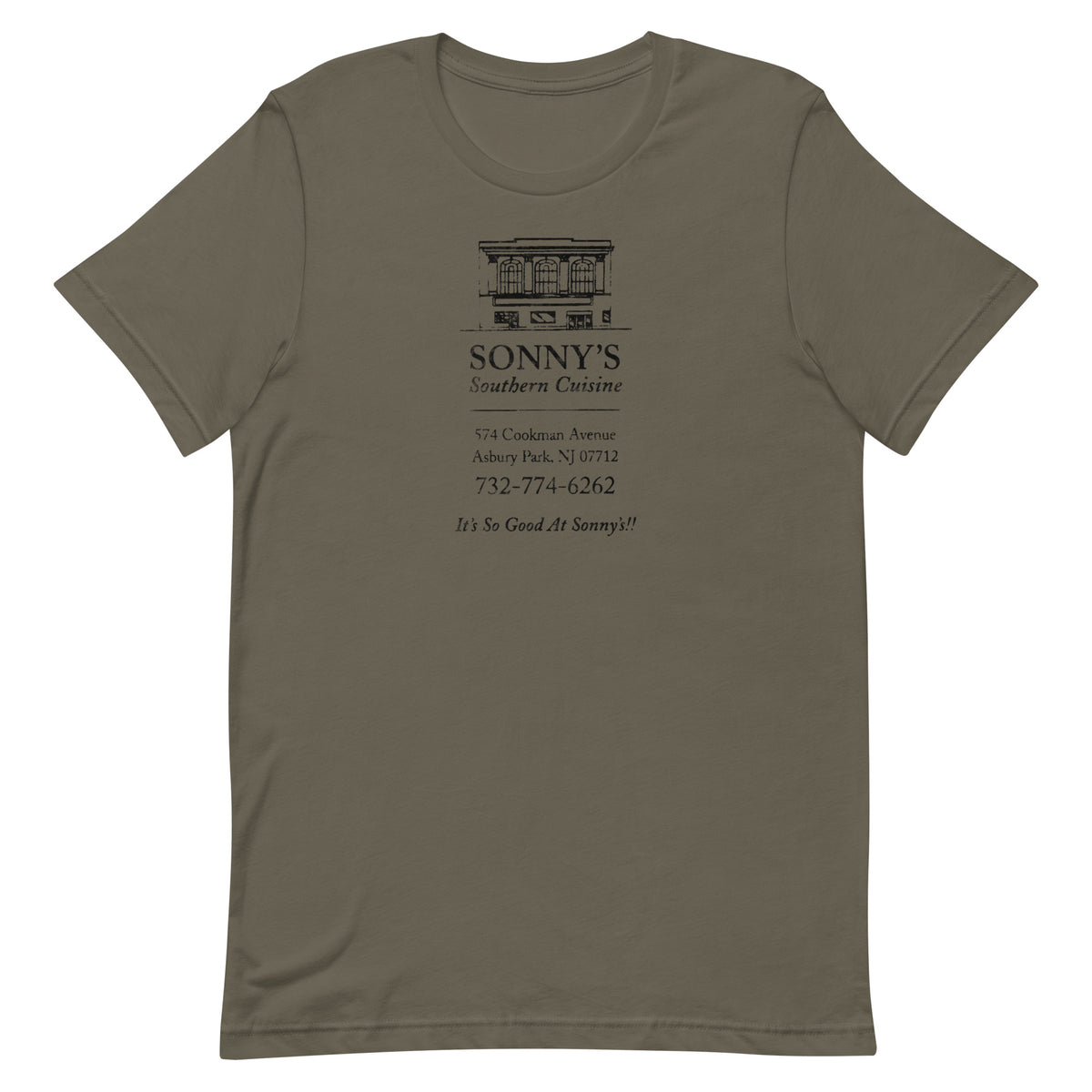 Sonny's Southern Cuisine - ASBURY PARK - Unisex t-shirt Army